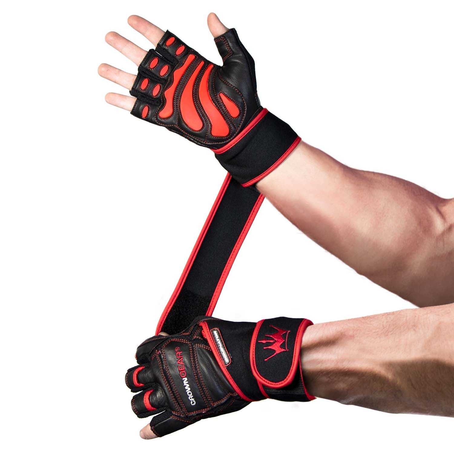 Dominator – Weightlifting gloves with built-in wrist support – Crown Gear