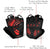 Crown Gear - Cyclone Men's Biking Cycling Gloves with Adjustable Wrist Closure and Pull-Off Tapes