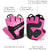 Breeze Women's Biking Cycling Gloves - with Adjustable Wrist Closure and Pull-Off Tapes - Pink